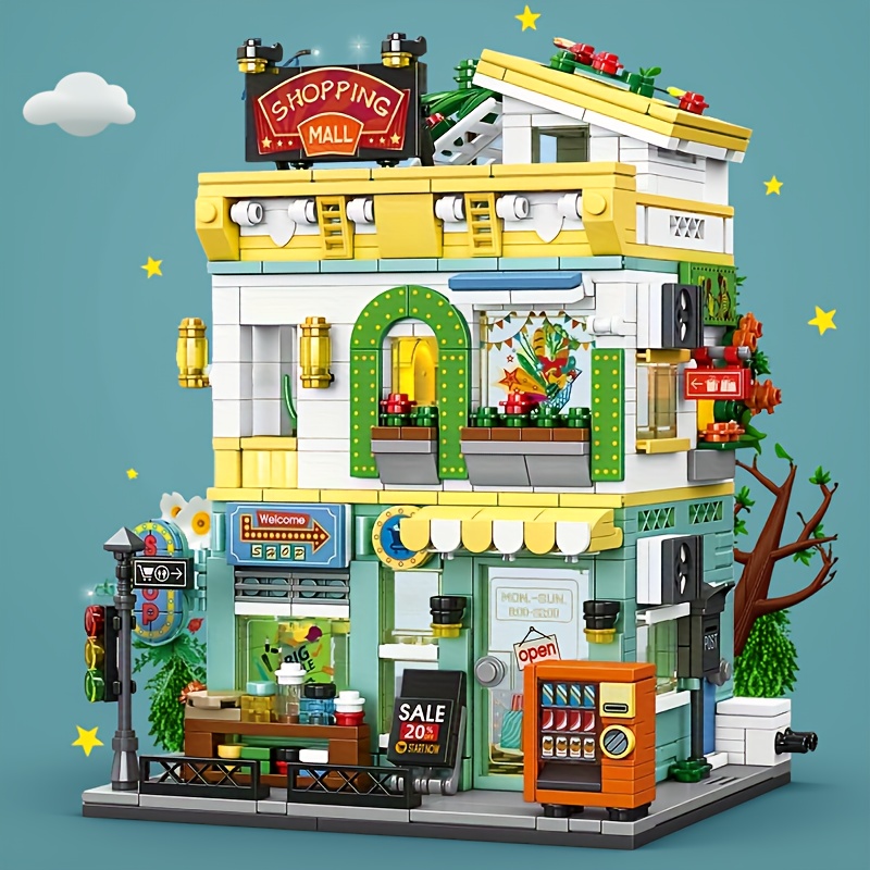 Model Kit Companies - Town Life Streetscape Supermarket Hotel Building