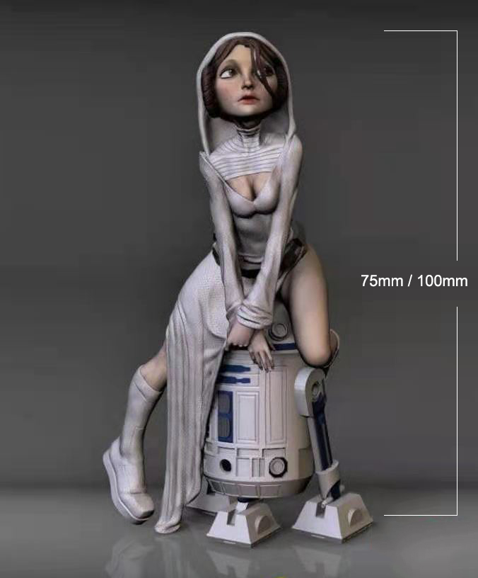 Model Kit Mecha Girl - 1/24 75mm 1/18 100mm Resin Model