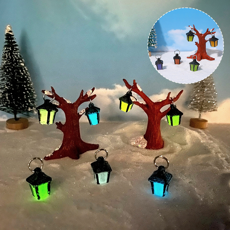 Model Kit Vintage - 1Set Mini Luminous Hanging Tree Lanterns