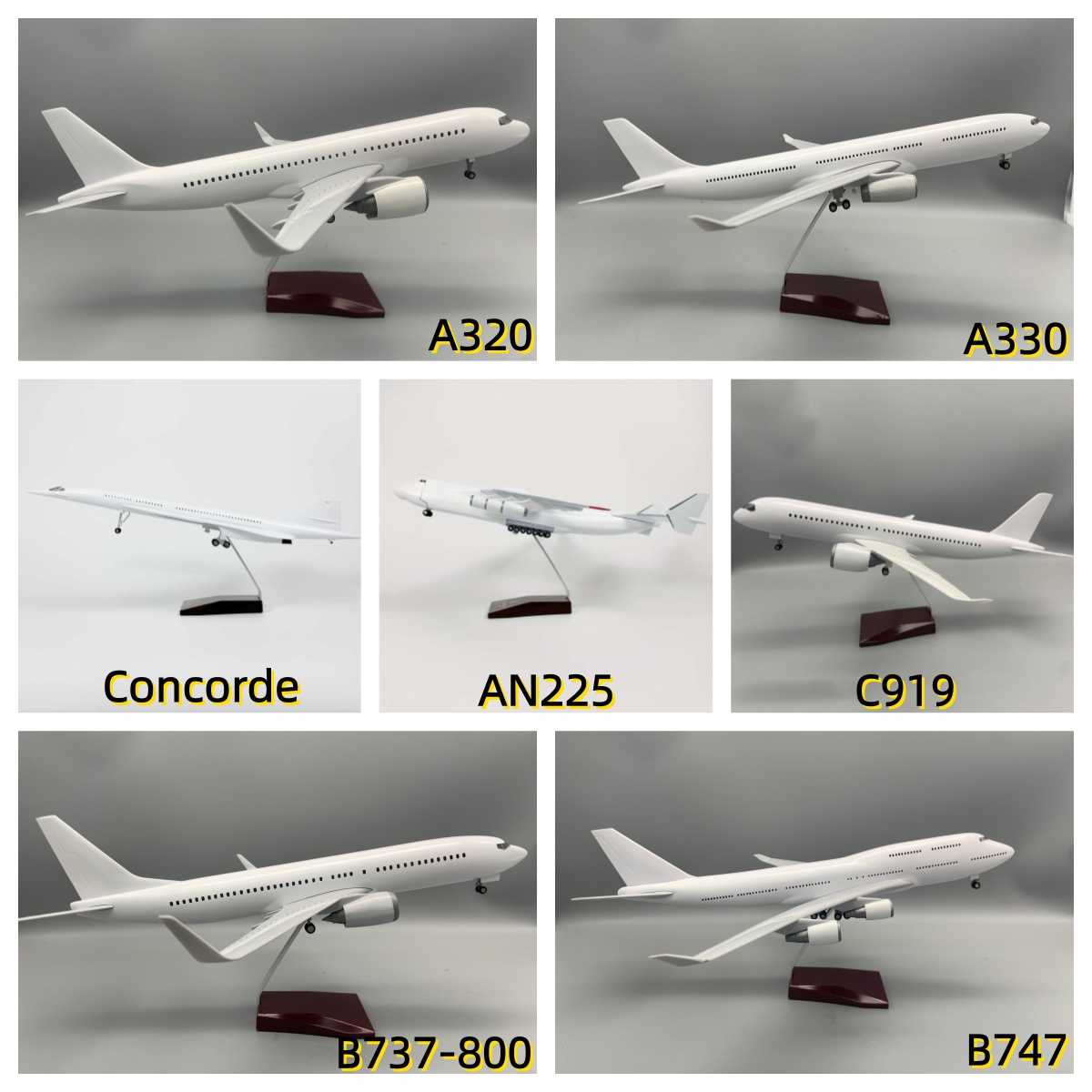 Model Kit Airplane - 47CM Blank White DIY Airplane Model