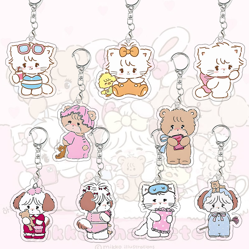 Model Kit For Girls - Mikko Kawaii Acrylic Keychain Mousse Latte