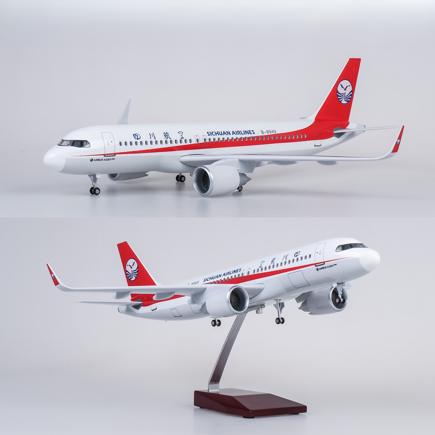 Model Kit Airplane - 47cm Large Scale Sichuan A320 Diecast