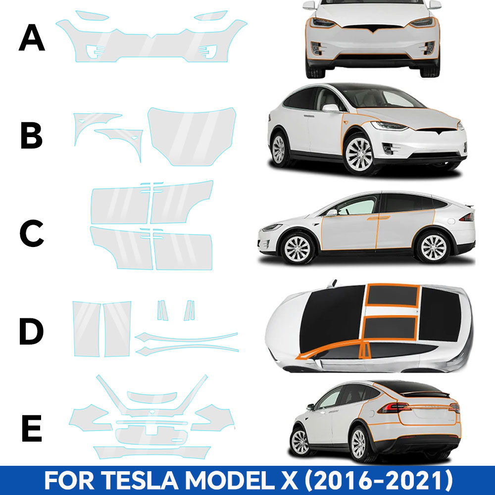 9MIL For Tesla Model X 2016-20 - Logo Model Kit recension och pris